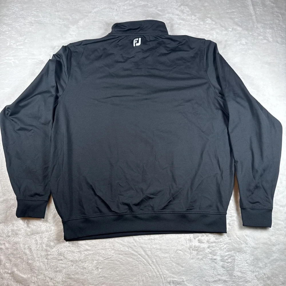 FootJoy Mens Sweatshirt Size XL‎ Black 1/4 Zip Pullover Sweater Golf Champion